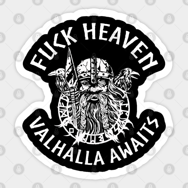 Valhalla Awaits Sticker by Styr Designs